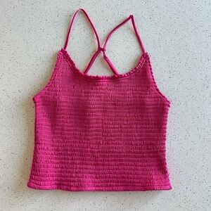 Free People Fuchsia Smocked Camisole